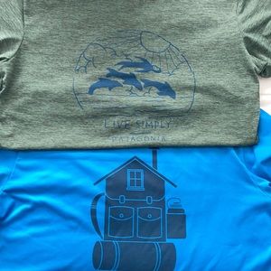 2 Boys Patagonia Capilene Tshirts